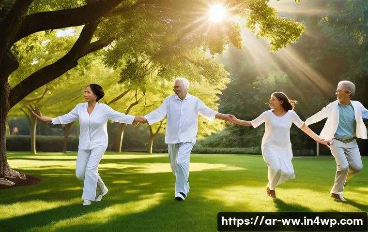 장수 연구에서의 생명과학 혁신 - **Prompt:** "A vibrant and diverse group of individuals, ranging from young adults to gracefully agi...